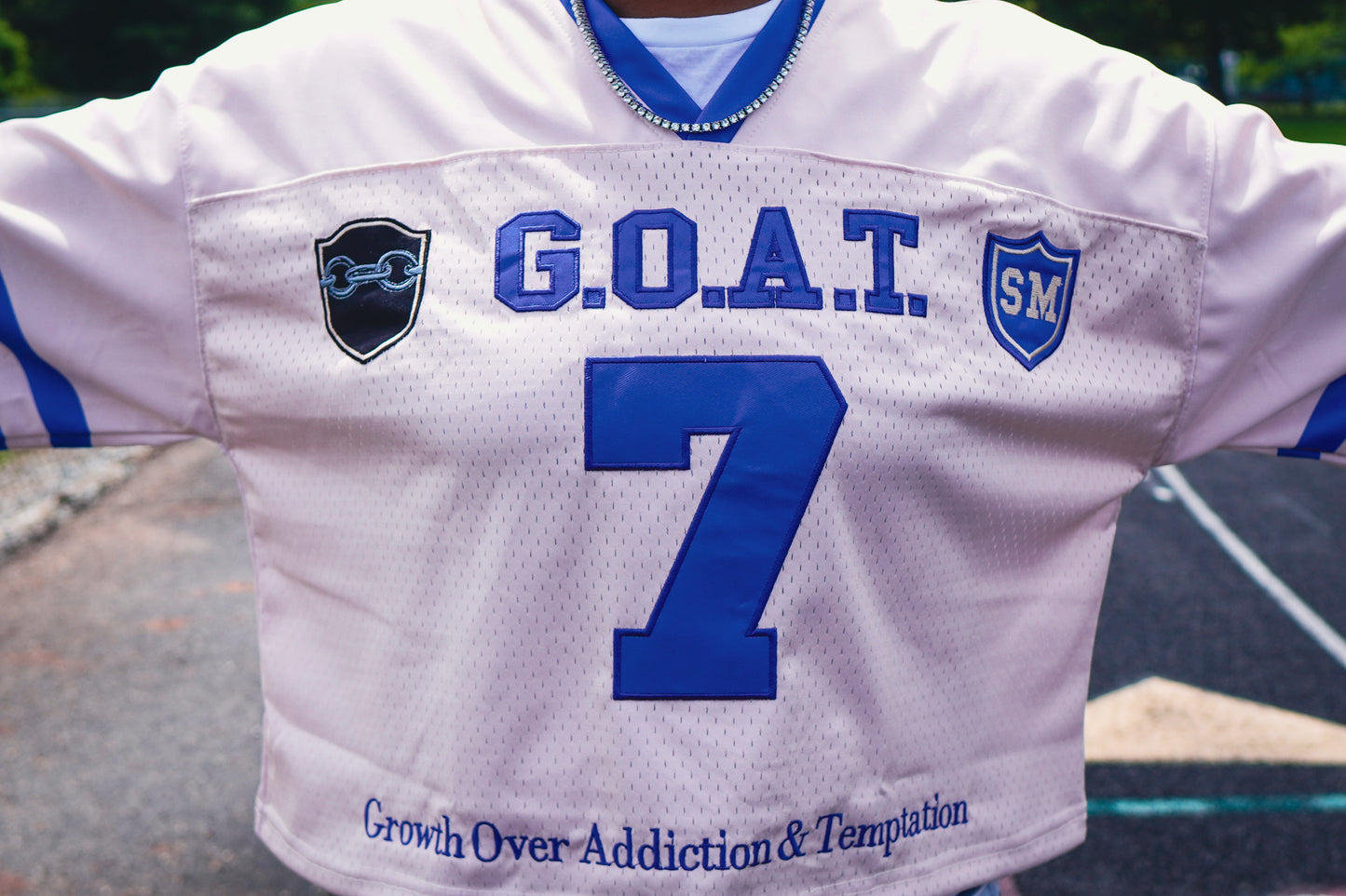 G.O.A.T. Jersey – Growth Over Addiction & Temptation